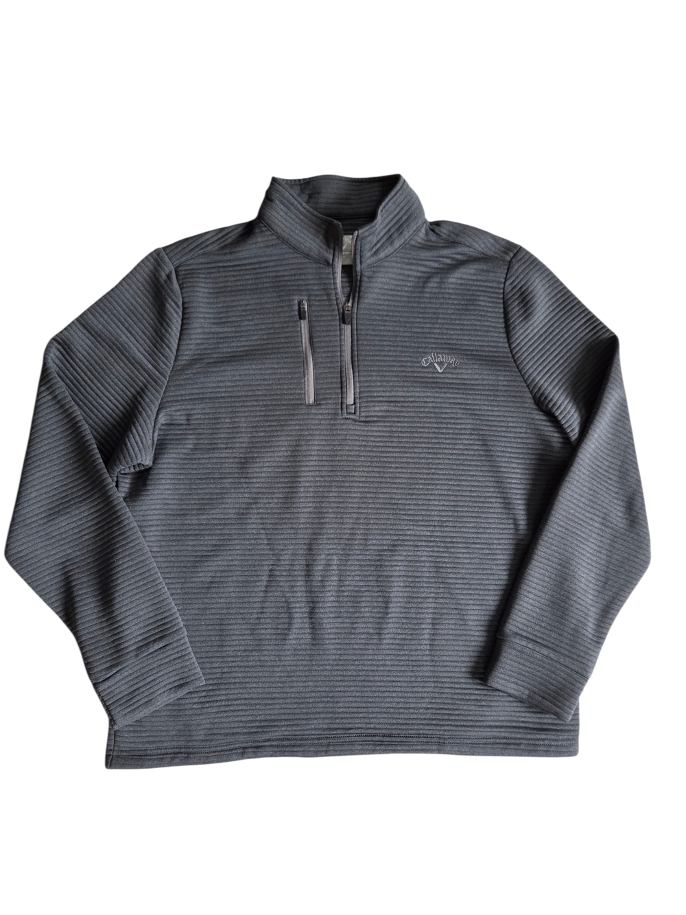 Callaway Men's Golf Quarter-Zip Pullover - Heather Charcoal Gray Large